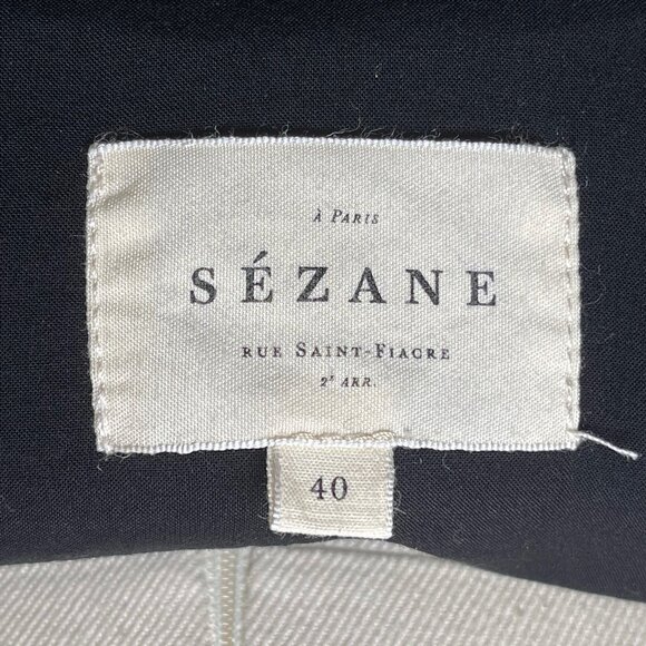 Sezane Gabby Dress in black linen, size 40, US 8 - Picture 7 of 10